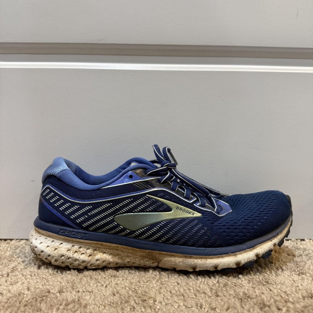 Brooks Ghost 12 Shoes Womens Size 8 Blue Running Cushioned Sneakers 1203051B413